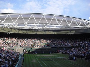 het centre court van Wimbledon